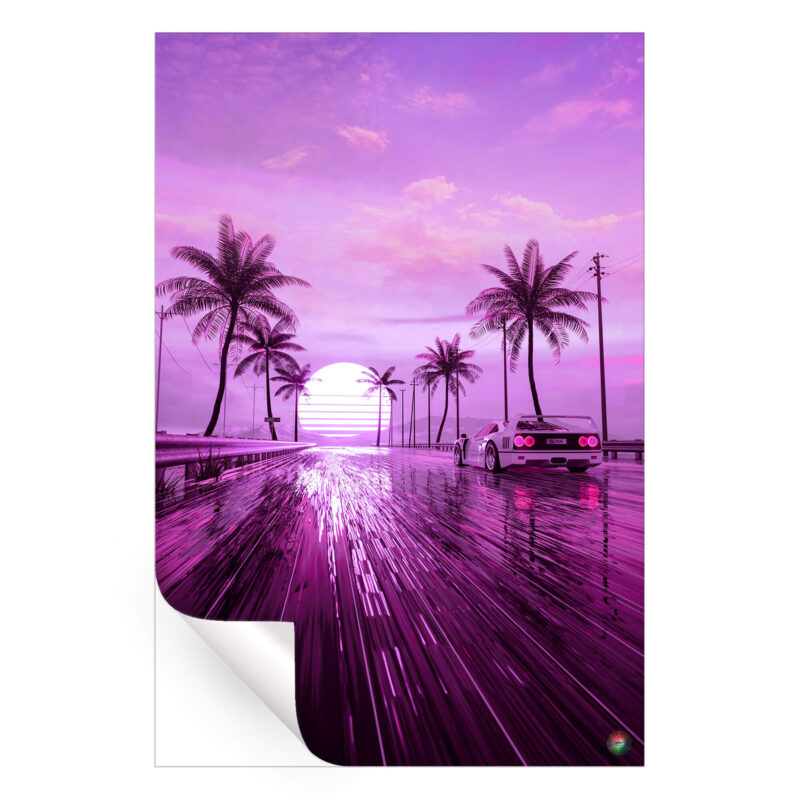 F40 Sunset Vibrant Wall Art by Skie