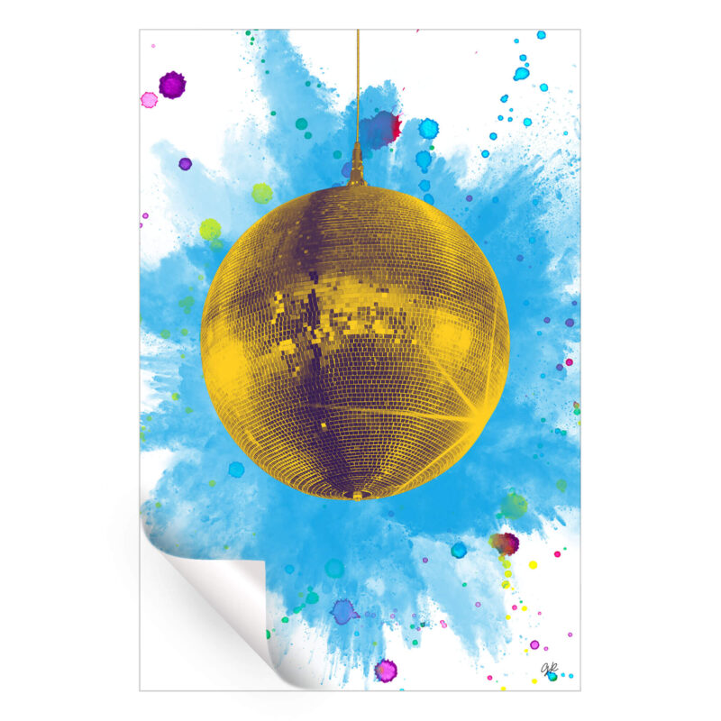 Life in the Disco Ball Blue Wall Art by George Rosaly
