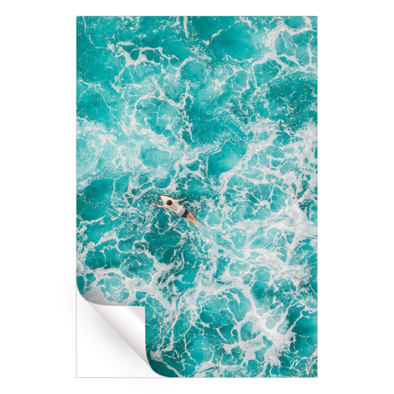 Reborn Surf Boy Blue Wall Art by Jess Loiterton