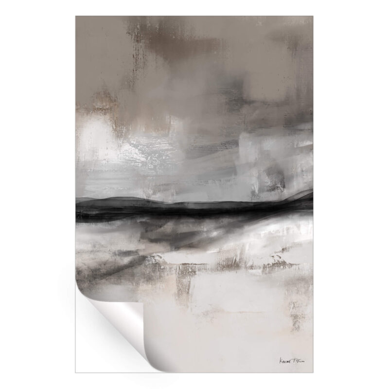 Dragging It Back No. 01 Grey Wall Art by Karine Tonial Grimm