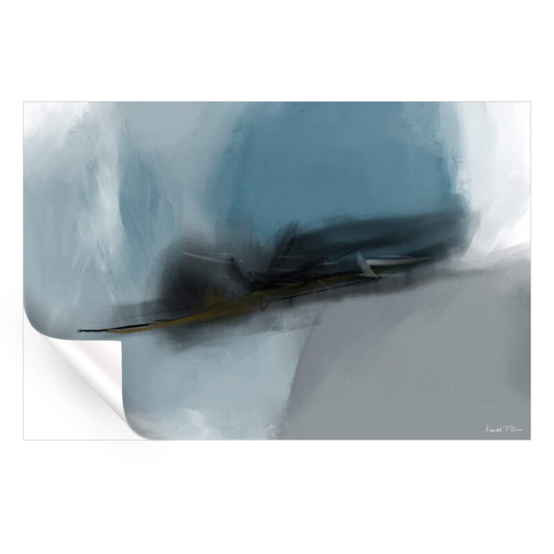 Blue Merge Blue Wall Art by Karine Tonial Grimm