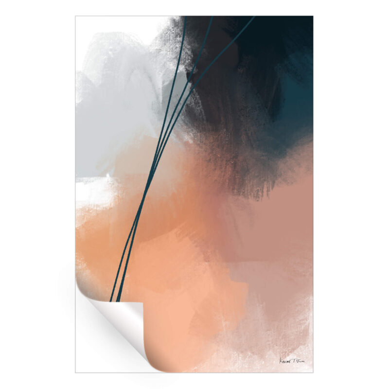 Blow Peach Wall Art by Karine Tonial Grimm