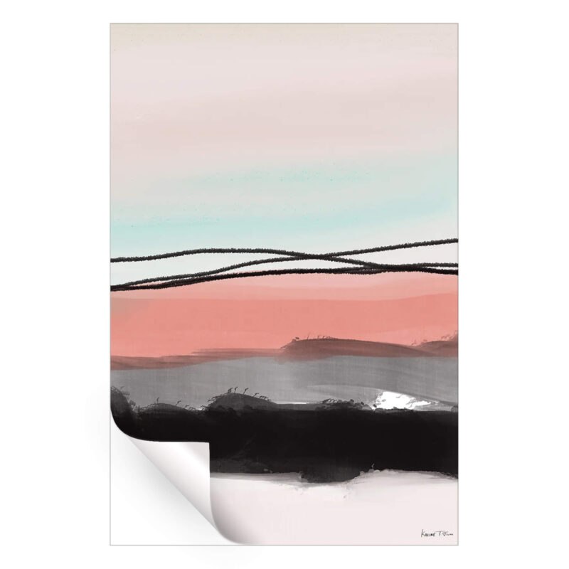Pink Horizon Colorful Wall Art by Karine Tonial Grimm