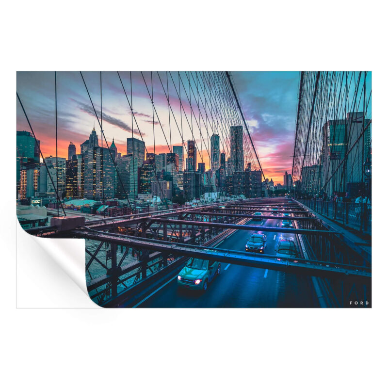 Brooklyn Bridge Vibrant Wall Art by Nick Ford
