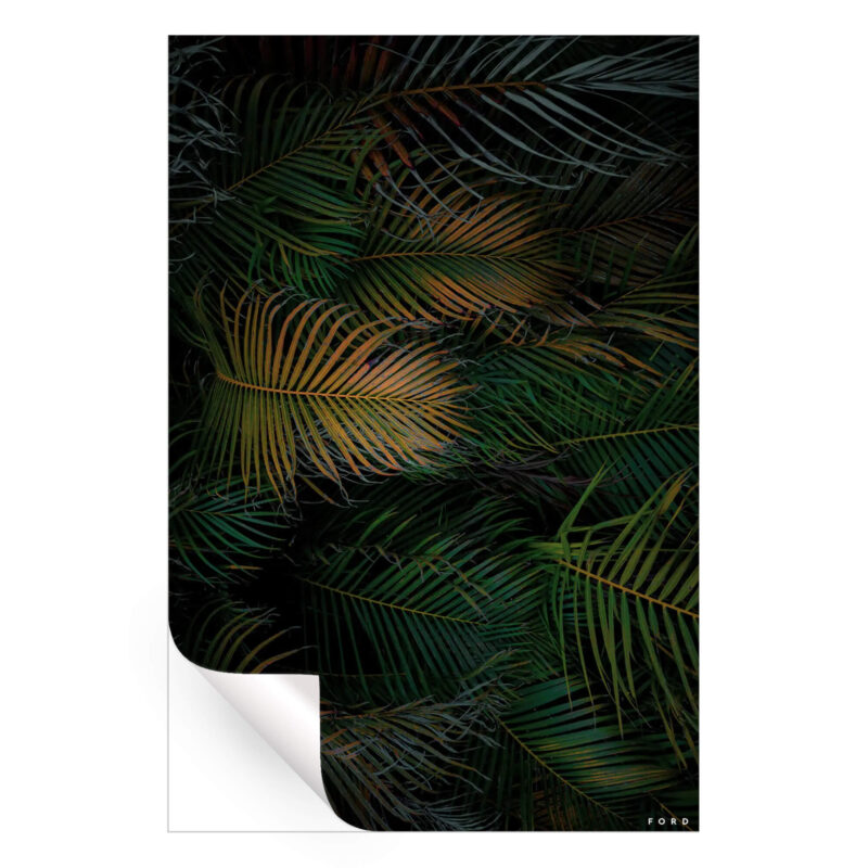 Palm Sundae View Green Wall Art by Nick Ford