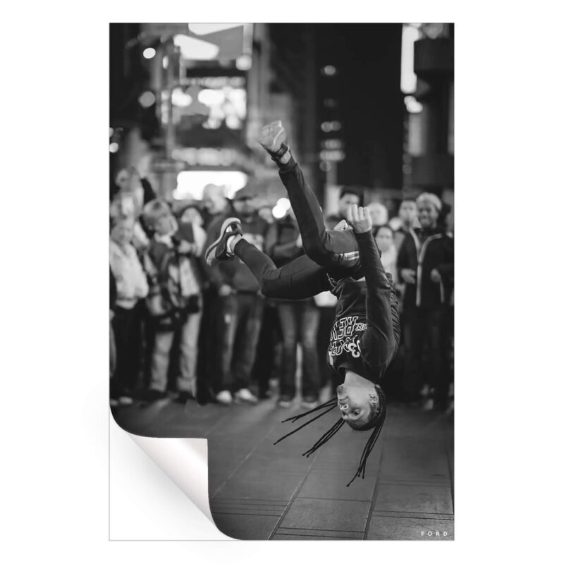 Street Dancer Black and White Wall Art by Nick Ford