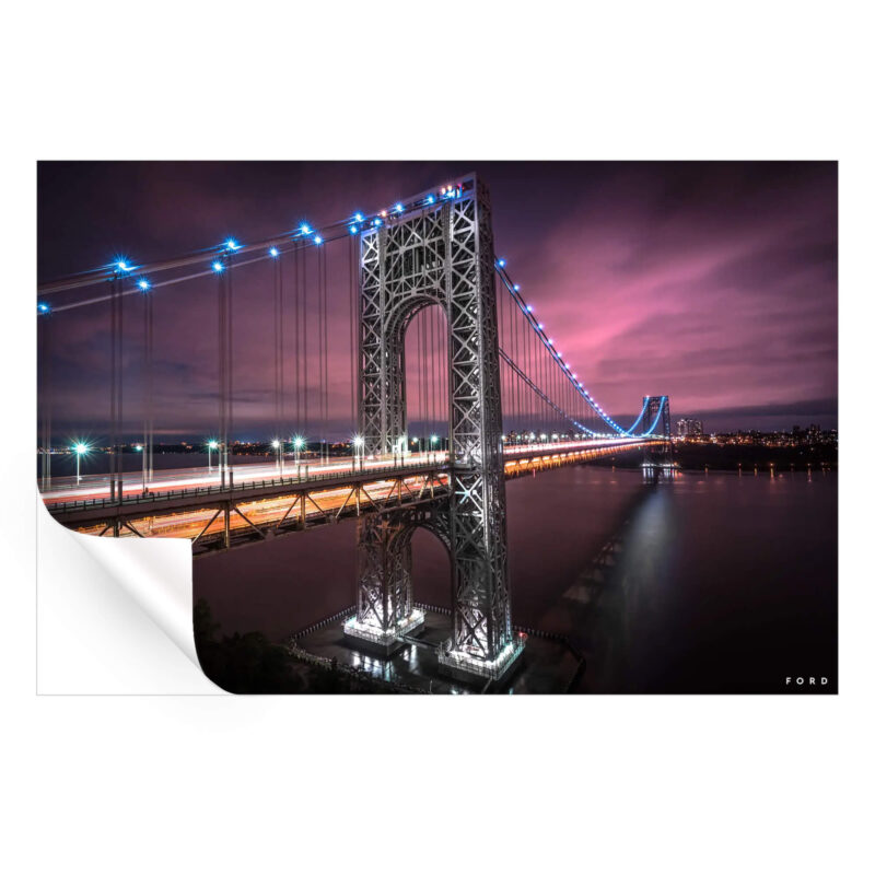 George Washington Bridge Dark Wall Art by Nick Ford