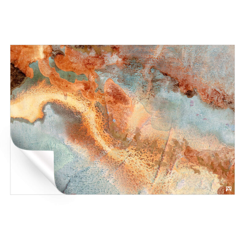 Geo Formation Orange Wall Art by Jared Hankins