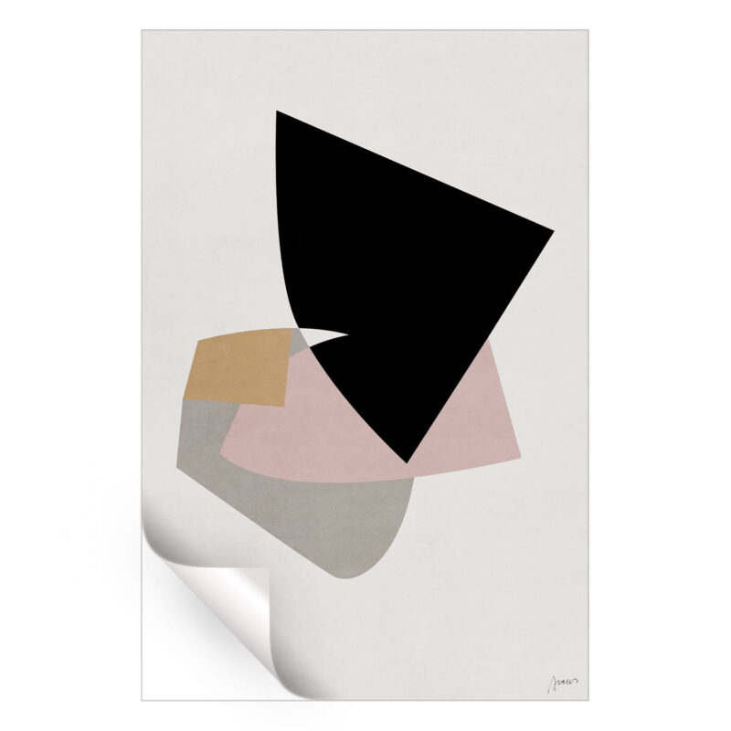 Happy Neutral Black and White Wall Art by Artur Chen