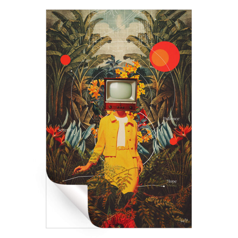 She Came From The Wilderness Warm Wall Art by Frank Moth