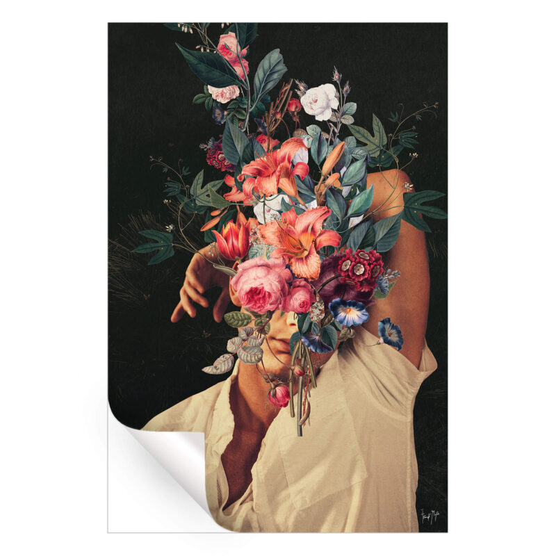 Roses Bloomed Every Time I Thought Of You Dark Wall Art by Frank Moth