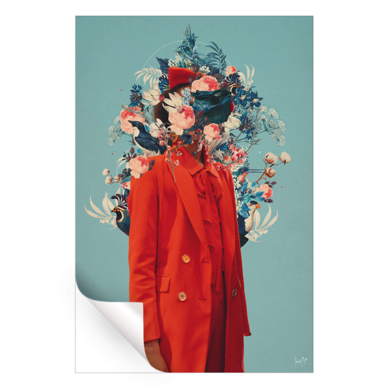 The Inner Beauty of my Insecurities Red Wall Art by Frank Moth