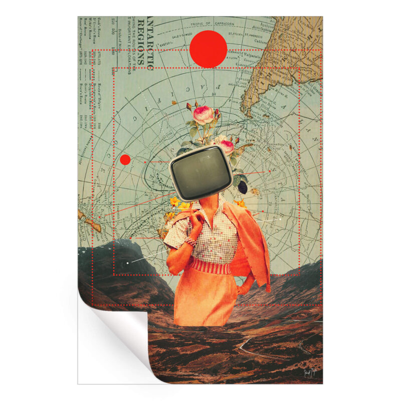 Antarctic Broadcast Warm Wall Art by Frank Moth