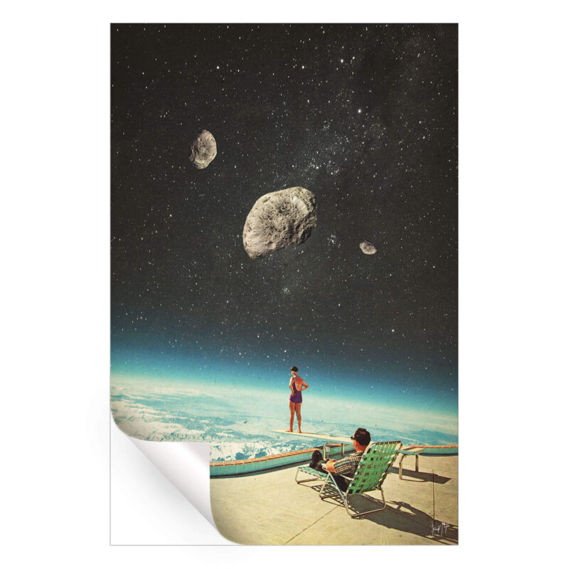Summer with a Chance of Asteroids Dark Wall Art by Frank Moth