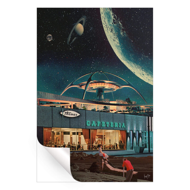 A Postcard From Year 2346 Dark Wall Art by Frank Moth