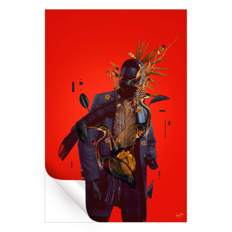 Midnight Jazz in New Orleans Red Wall Art by Frank Moth