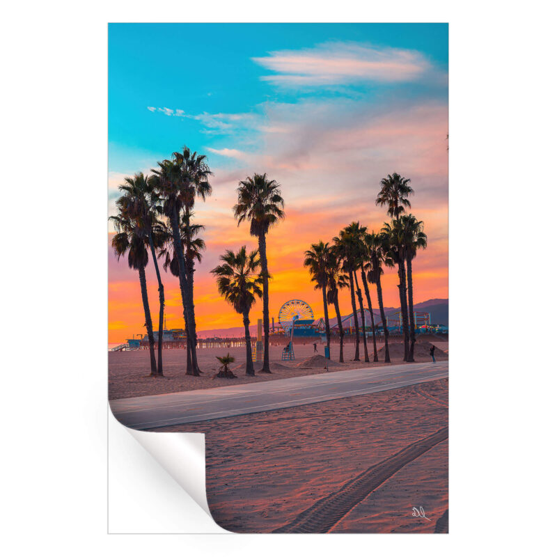 Blue and Orange Santa Monica Orange Wall Art by Deston Isas