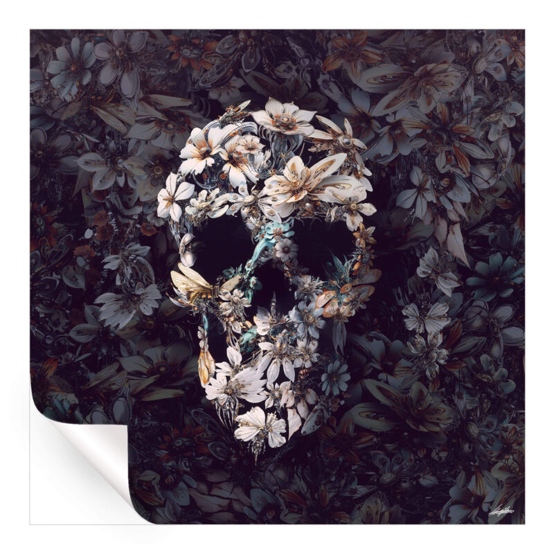 Steampunk Skull Dark Dark Wall Art by Ali Gulec