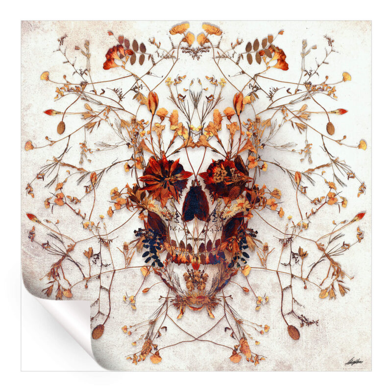 Autumn Skull Warm Wall Art by Ali Gulec