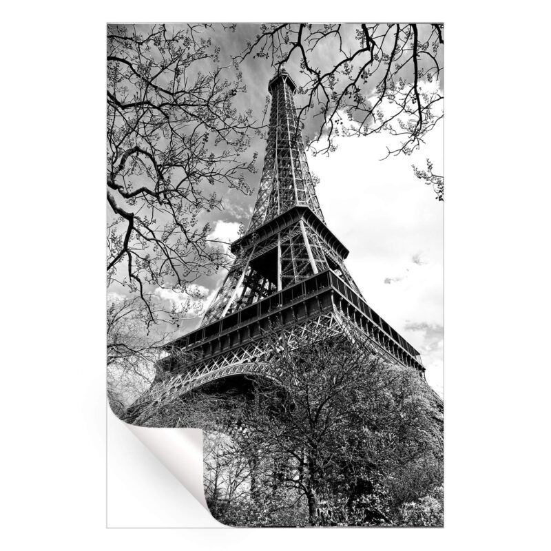 Eiffel Tower Paris Black and White Wall Art by Philippe HUGONNARD
