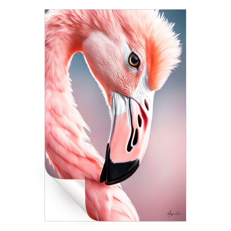 Flamingo Look Vibrant Wall Art by Philippe HUGONNARD