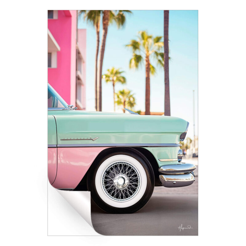 L.A. Retro Car Pastel Wall Art by Philippe HUGONNARD