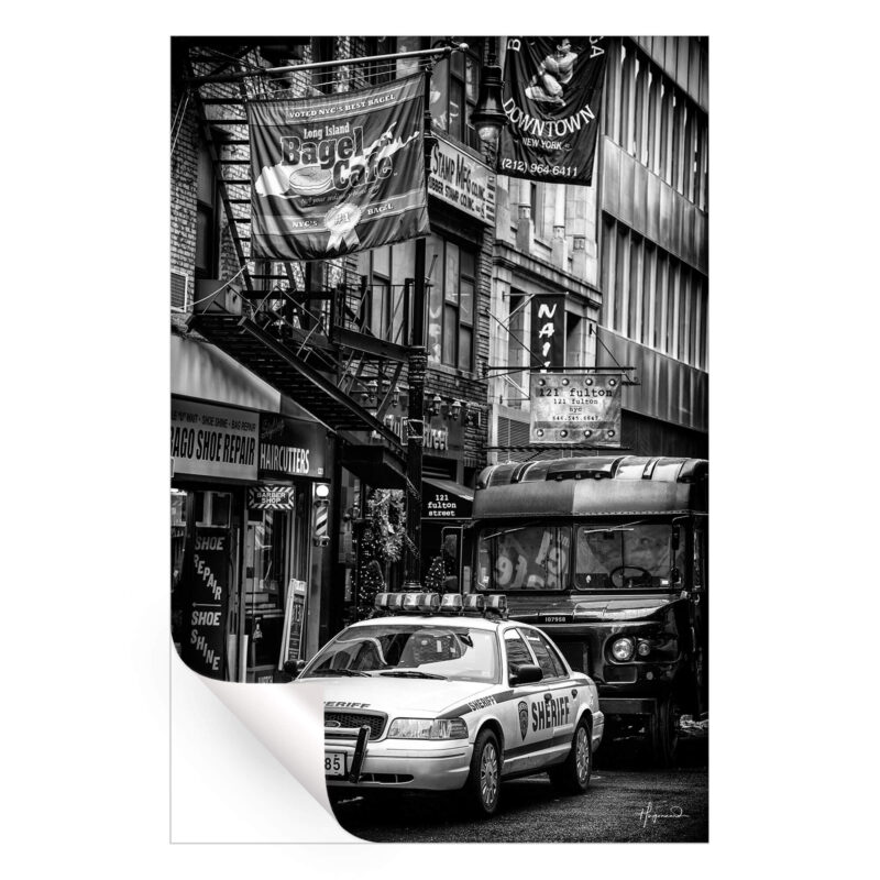 Manhattan Sheriff Black and White Wall Art by Philippe HUGONNARD