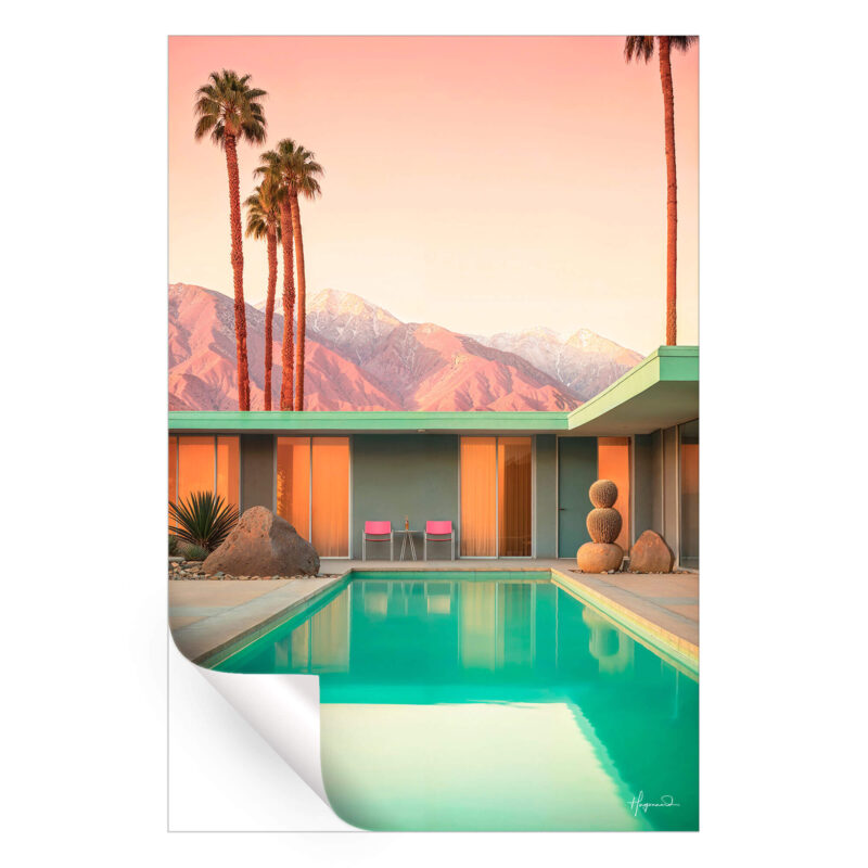Motel 66 Palm Springs Pastel Wall Art by Philippe HUGONNARD