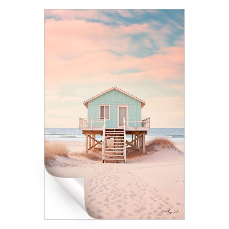 Pacific Sunset Beach Pastel Wall Art by Philippe HUGONNARD