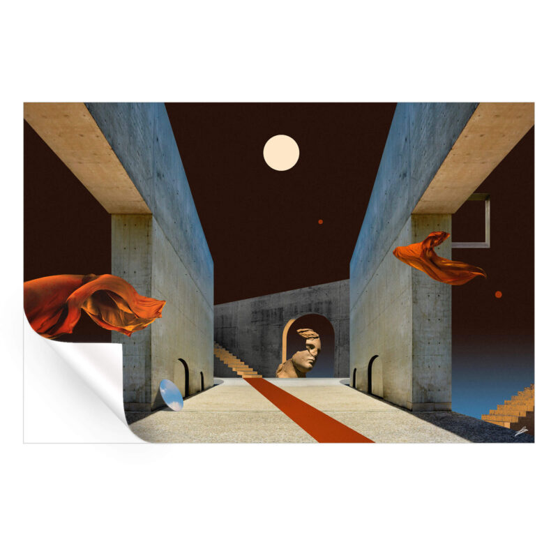 Brutalist Daydream Dark Wall Art by Fran Rodríguez