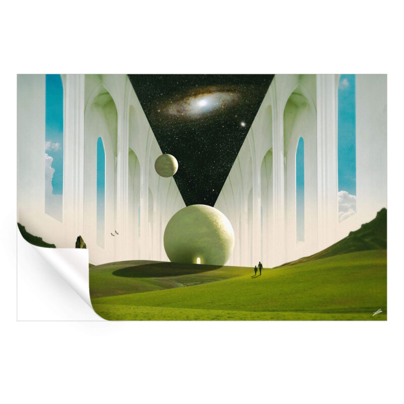 New Fields Green Wall Art by Fran Rodríguez