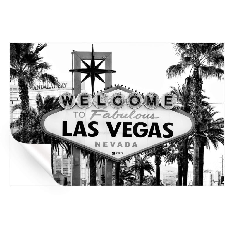 Welcome to Fabulous Las Vegas Black and White Wall Art by Philippe HUGONNARD