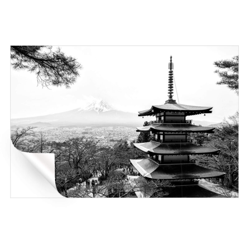 Chureito Pagoda Japan Black and White Wall Art by Philippe HUGONNARD