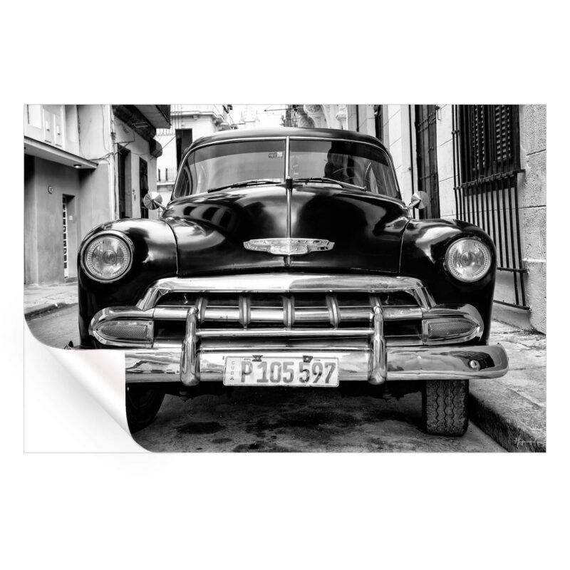 Classic Cuban Chevy Black and White Wall Art by Philippe HUGONNARD