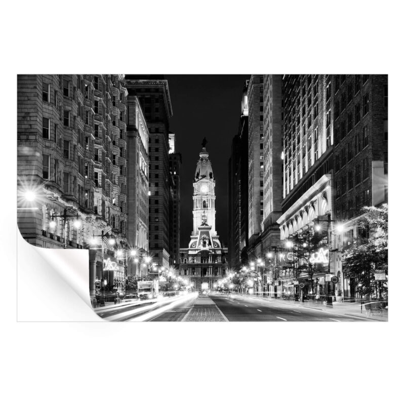 Philly City Hall Black and White Wall Art by Philippe HUGONNARD