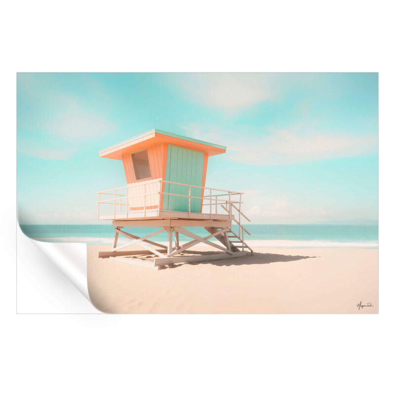 Lifeguard Tower Moods Pastel Wall Art by Philippe HUGONNARD