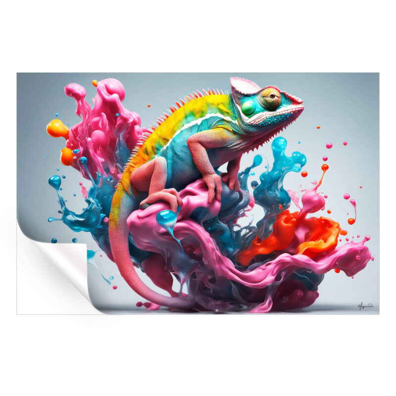 Vibrant Chameleon Vibrant Wall Art by Philippe HUGONNARD