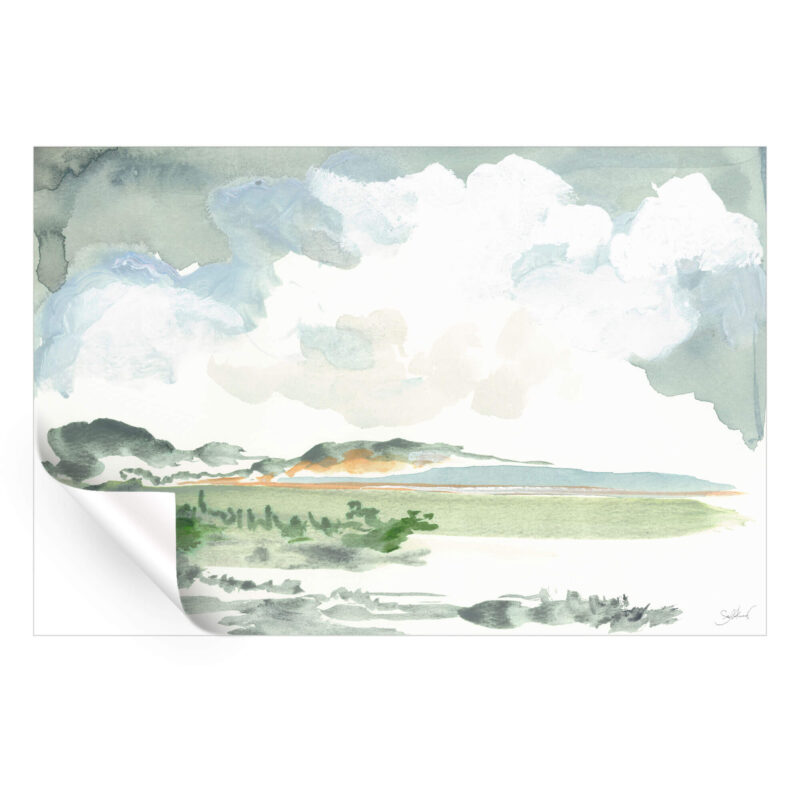 Distant Landscape Green Wall Art by Shelby Kregel