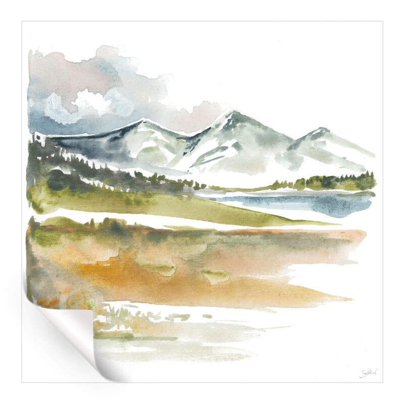 Mountains in the Distance Green Wall Art by Shelby Kregel