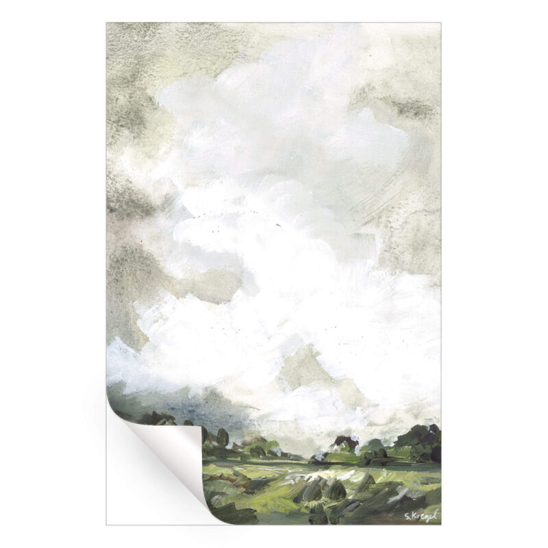 Cloudy Landscape Pastel Wall Art by Shelby Kregel