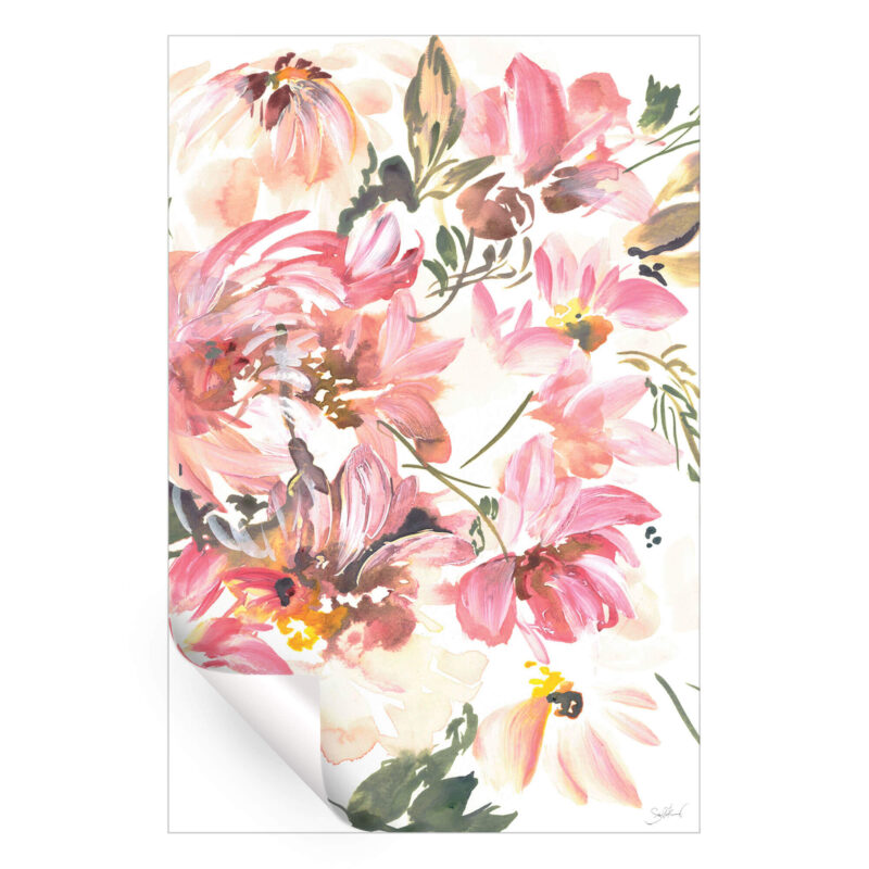 Watercolor Florals Colorful Wall Art by Shelby Kregel