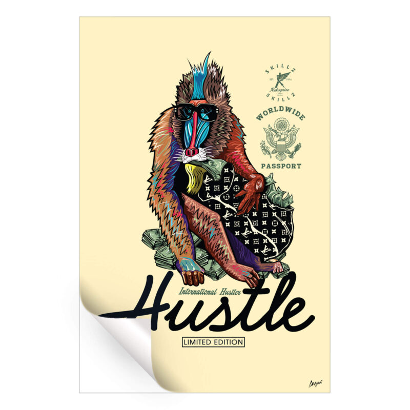 Hustle Mammal Vibrant Wall Art by Kelley Jackson