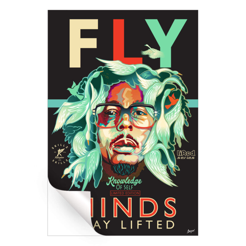 Fly Minds Dark Wall Art by Kelley Jackson