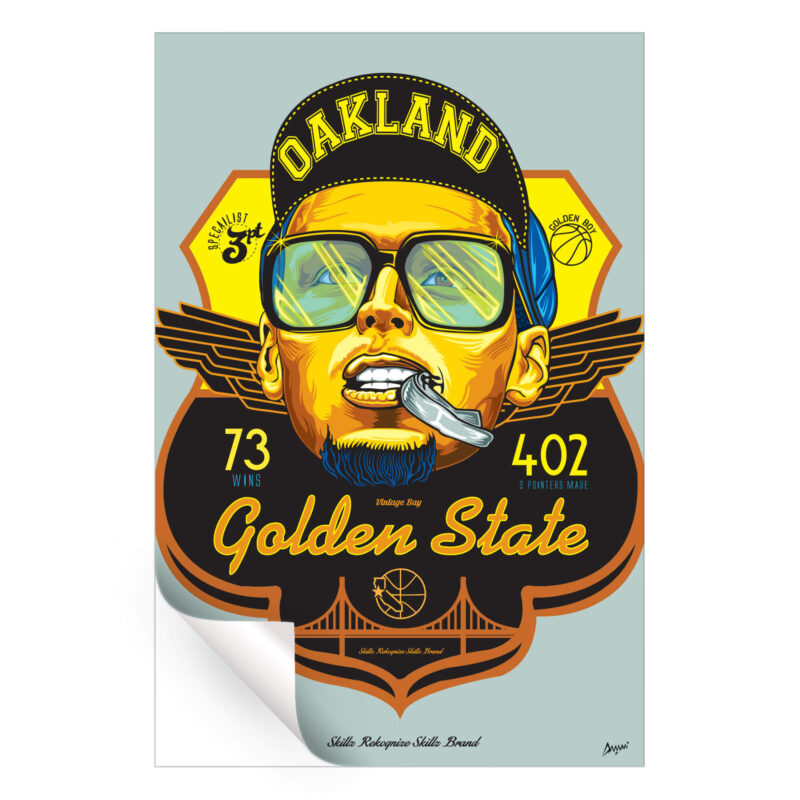 Steph Curry Vibrant Wall Art by Kelley Jackson