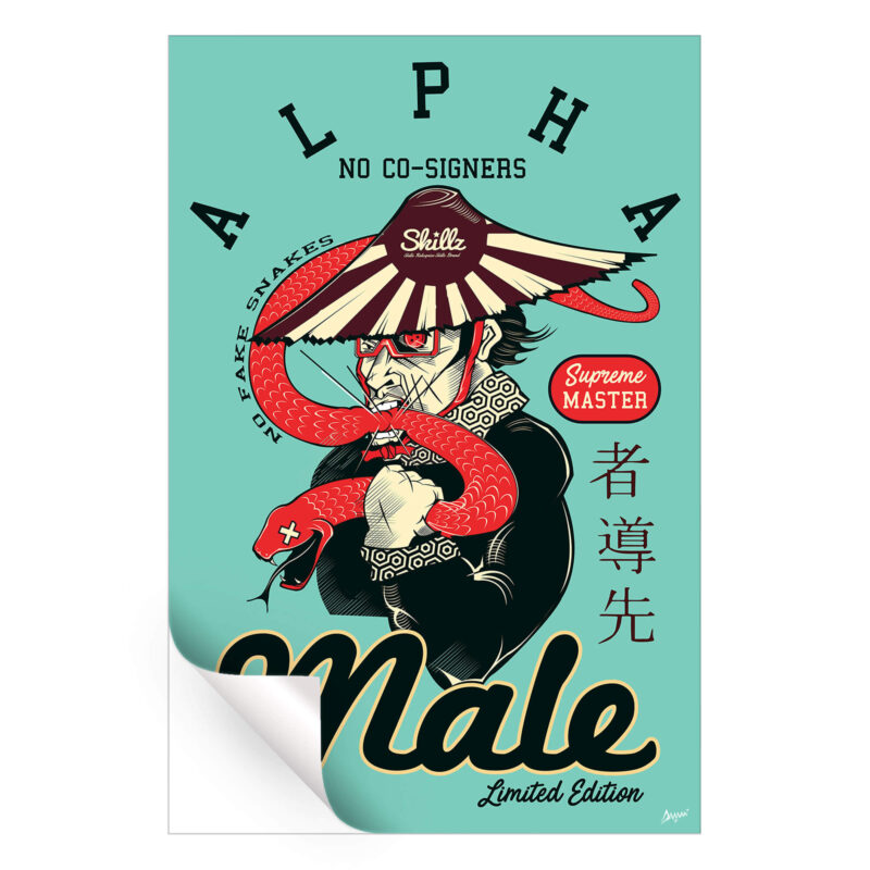 Supreme Master Alpha Male Blue Wall Art by Kelley Jackson