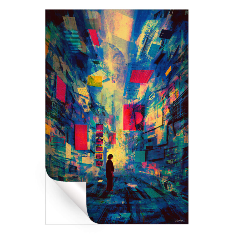 Limerence in Blue Street Vibrant Wall Art by Daniel Ignacio