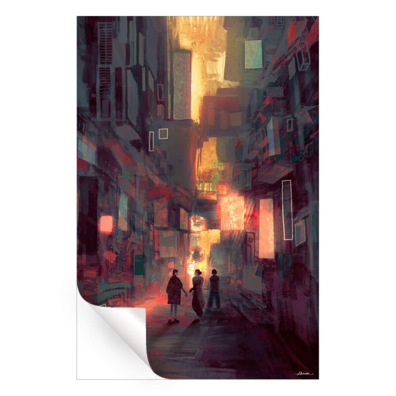 Alley of Luck Vibrant Wall Art by Daniel Ignacio