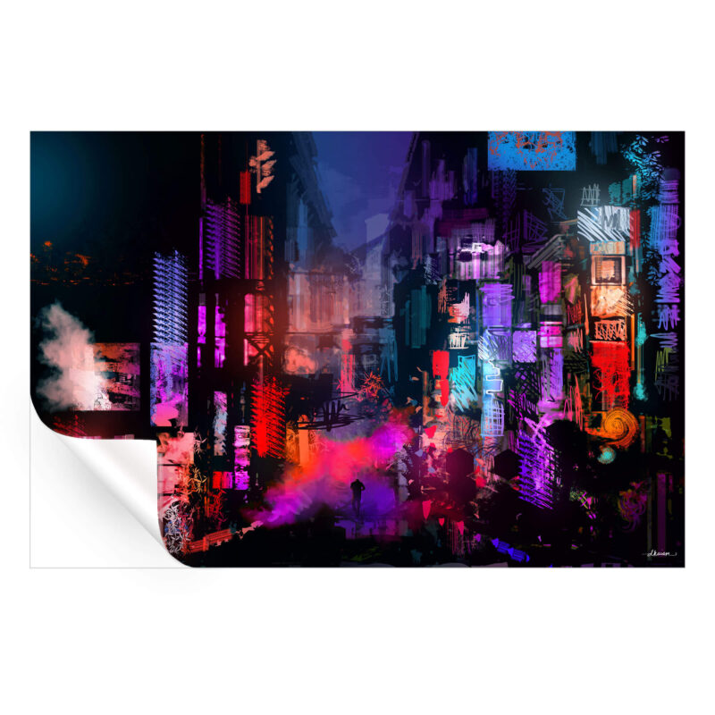 Unleashed at Night Vibrant Wall Art by Daniel Ignacio