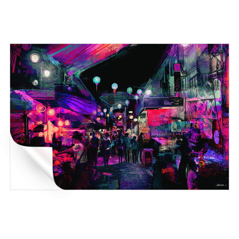 Tunes of the Night Vibrant Wall Art by Daniel Ignacio