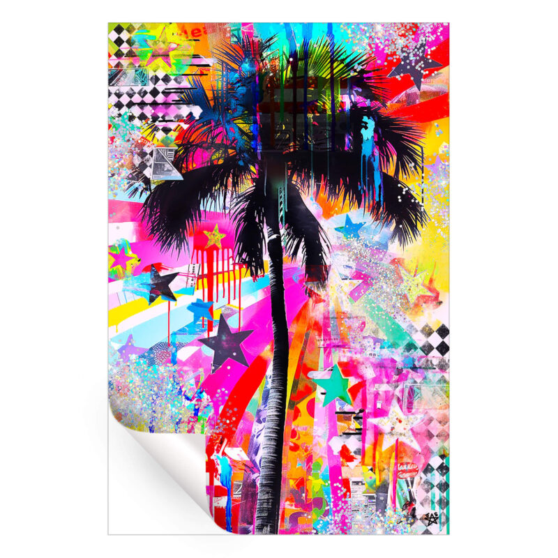 Pop Palm Tree Vibrant Wall Art by Jessica Stempel